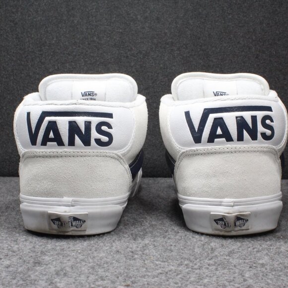 VANS Knu Skool Mid White Black RARE Version Skateboard Shoes Mens Size 10.5 - Picture 3 of 11